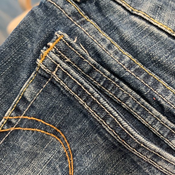 Gaudi Jean Short Orange Gem Logo - Picture 6 of 7